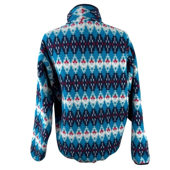 Patagonia Synchilla Fleece Snap-T Pullover Forest Carpet Deep Sea Blue Small - Picture 10 of 15